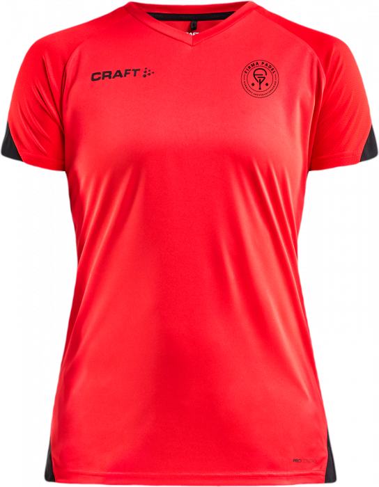 Craft - Fp Pro Control T-Shirt Dame - Bright Red & sort