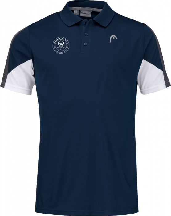 Head - Fp Club Tech Polo Shirt - Dark Blue & white